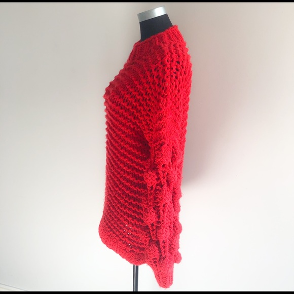 TULAROSA Chunky Sleeve Sweater Red Small Revolve - Picture 6 of 13